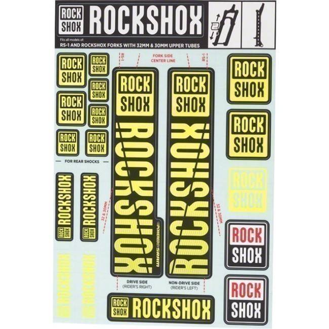 RockShox 35 mm matrica szett – NE01 sárga