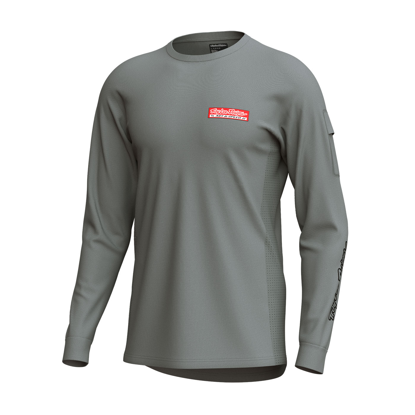 TLD férfi mez hosszú ujjú Ruckus Ride Tee Custom Paint Mid Gray
