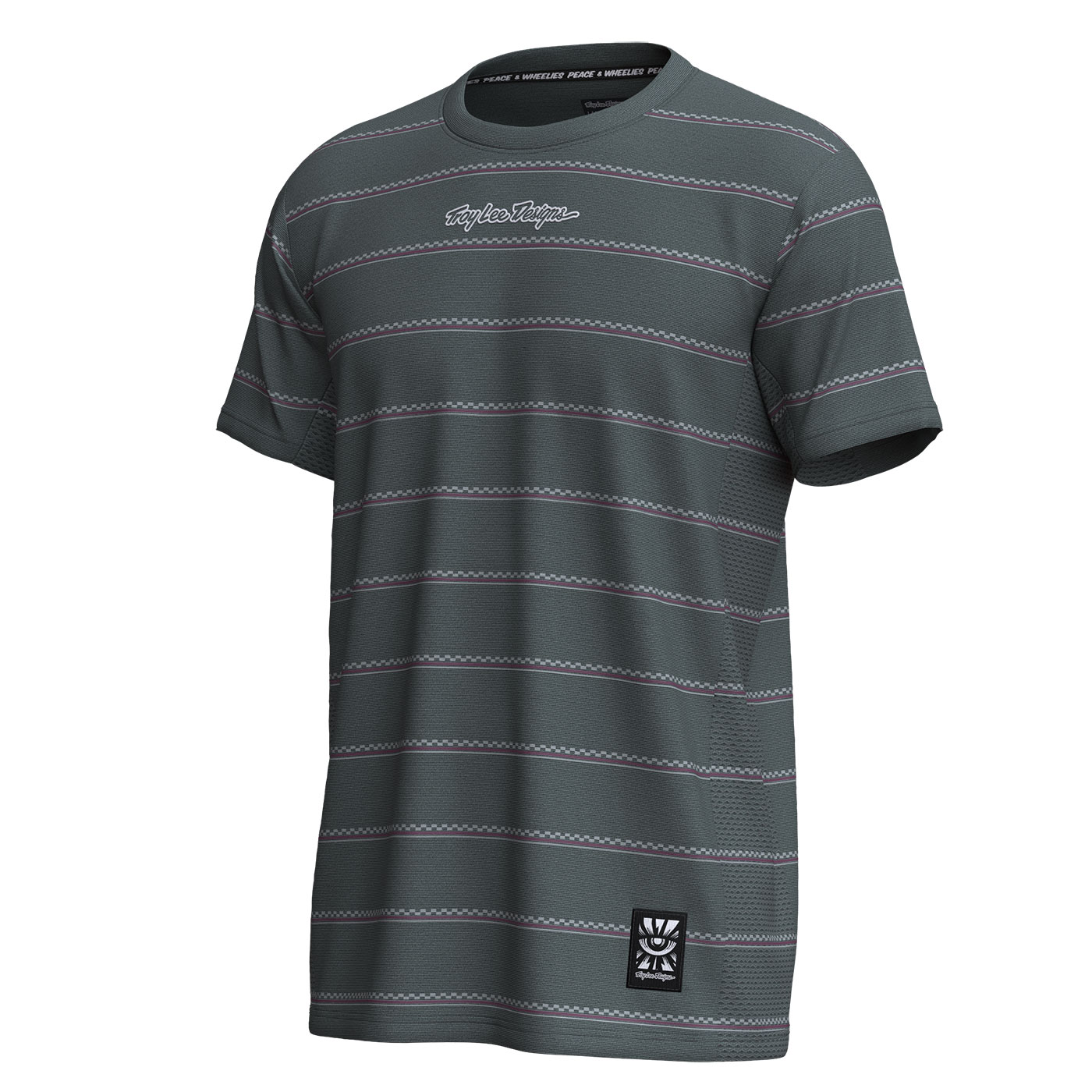 TLD férfi mez rövid ujjú Skyline Ride Tee Checked Out Dark Forest