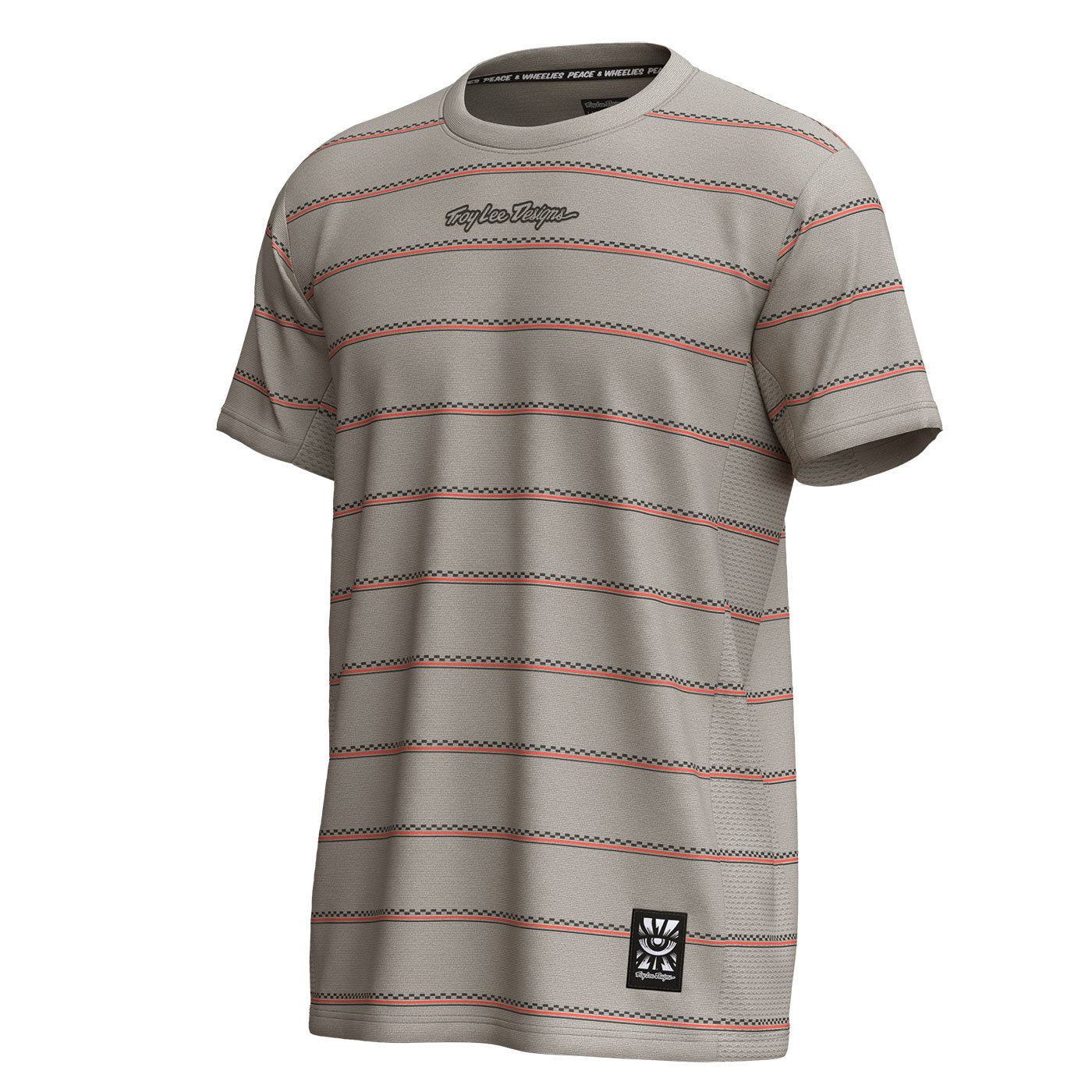 TLD férfi mez rövid ujjú Skyline Ride Tee Checked Out Pumice